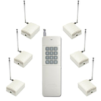 One-Control-Six 433MHz RF Wireless Relay Switch With 1 12 Channel Transmitter And 6 Receivers (Model 0020409)