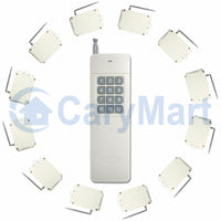 One-Control-Twelve AC RF Wireless Relay Switch With 1 12 Channel Transmitter And 12 Single-Channel Receivers (Model 0020362)