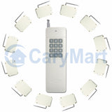 One-Control-Twelve AC RF Wireless Relay Switch With 1 12 Channel Transmitter And 12 Single-Channel Receivers (Model 0020362)