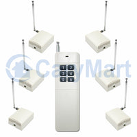 DC One Remote Control Six Receiver RF Wireless Remote Control System With Self-locking Momentary Interlocking Control Modes (Model 0020431)