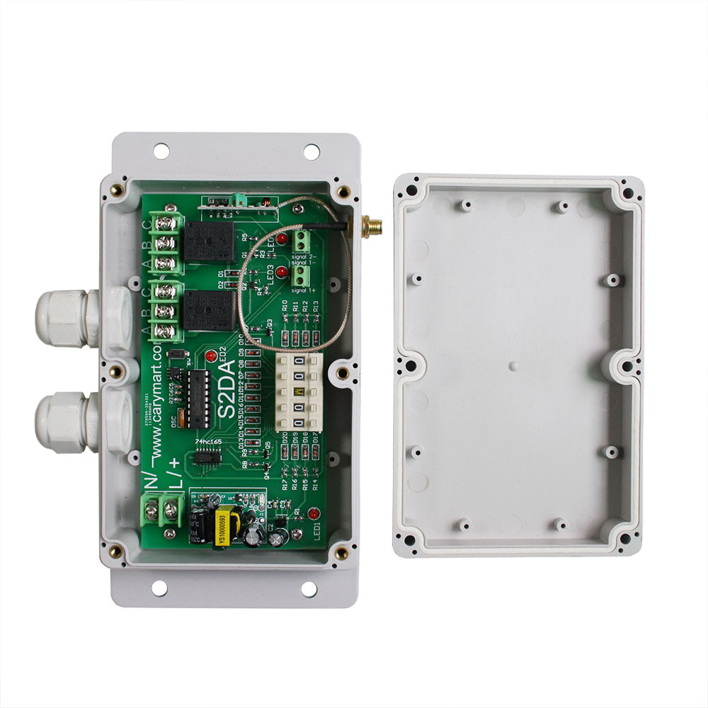 2CH AC100~240V Long Distance RF Remote Controller Delay Time Adjustabl ...