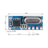Super Heterodyne RF Wireless Receiver Module Without Decoder (Model 0020278)