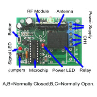 DC 6V/9V/12V/24V Long Distance Wireless Remote Control Switch With 433Mhz Transmitter And Receiver (Model 0020268)