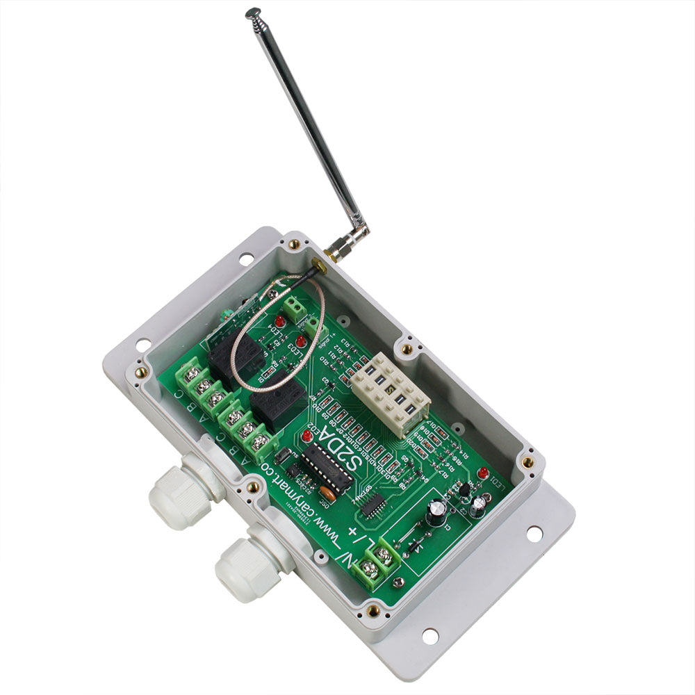 2CH 2KM Long Distance Relay Output Time Delay Tri-mode Remote Control ...