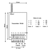 3000M Long Range 400mW High Power 4CH RF Wireless Transmitter Module TB-05 (Model 0021038)