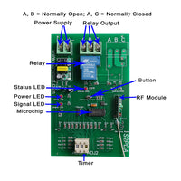 1ch AC220V radio receiver / controller with more 30A / High Power - Adjustable time delay+Antenna (Model 0020656)