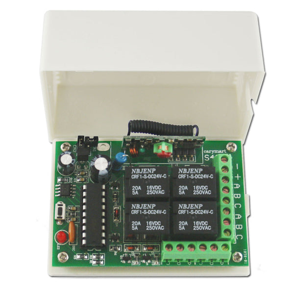 Receiver Remote Control Of Multiple Electronic Devices With Four Dry Contacts Relays Outputs (Model 0020247)