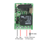 DC 4-12V Wireless Remote Control Small Receiver with 5A Relay Output (Model 0020646)