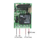 DC 4-12V Wireless Remote Control Small Receiver with 5A Relay Output (Model 0020646)