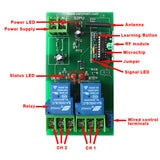 2 Way 500M DC Wireless Remote Control Receiver With 30A Dry Contact Relay Output (Model 0020742)