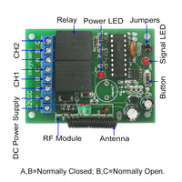 8 Buttons DC Transmitter To Control 4 Receivers Remote Control Kit With Four Control Modes (Model 0020534)