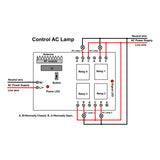 4 Way AC Wireless Dry Relay Remote Receiver With Normally Open Normally Closed Dry Contact (Model 0020403)