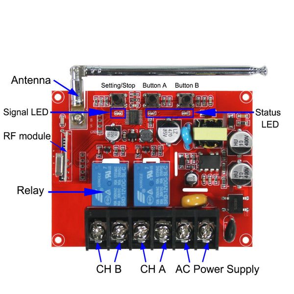 Motor Remote Rotation Adapter Wireless Remote Control Kit For AC 380V Motor Forward And Reverse ...