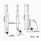 5dBi 2.4G WiFi Omnidirectional Antenna SMA Male For Router IP Camera (Model 0020919)