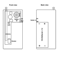 433MHz 100M Wireless Vibration And Beep Receiver With Three Modes (Model 0020119)