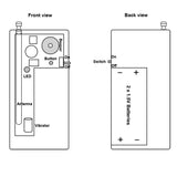 433MHz 100M Wireless Vibration And Beep Receiver With Three Modes (Model 0020119)