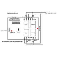 4Way 10A Max Load Dry Contact Output Radio Remote Control System (Model 0020384)