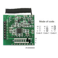 4 Channel High Level Output Super Regeneration RF Wireless Receiver Module With Decoder (Model 0020243)