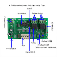 2CH 2000M 6000ft Long Distance Relay Output Time Delay Tri-mode Remote Control Set (Model 0020485)