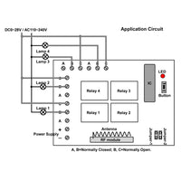 DC 6V/9V/12V/24V Wireless RC Switch With Four Remotes & One 4 Channel Receiver (Model 0020292)