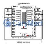 8 Way DC RF Radio Dry Relays Outputs Receiver For Remote Control (Model 0020078)