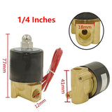 DC / AC Brass NC Electric Solenoid Valve For Gas or Liquid (Model 0022104)