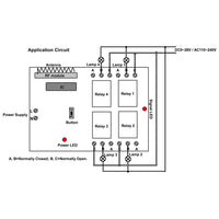 4CH AC Power RF Wireless Remote Control Memory Function (Model 0020280)