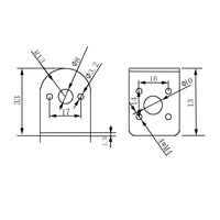 25 MM DC Motor Fixing Bracket (Model 0043004)
