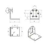 37MM DC Motor Fixing Bracket (Model 0043003)