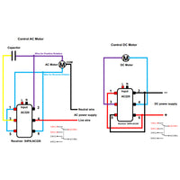 AC Power Wireless Remote Control Receiver Double Pole Double Throw (DPDT) Switch For Winch Crane Electric Hoist (Model 0020565)