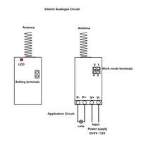 Mini 4~12V Input Output Remote Control Reveiver Transmitter Momentary Interlocking Mode (Model 0020641)