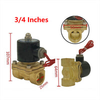 DC / AC Brass NC Electric Solenoid Valve For Gas or Liquid (Model 0022104)