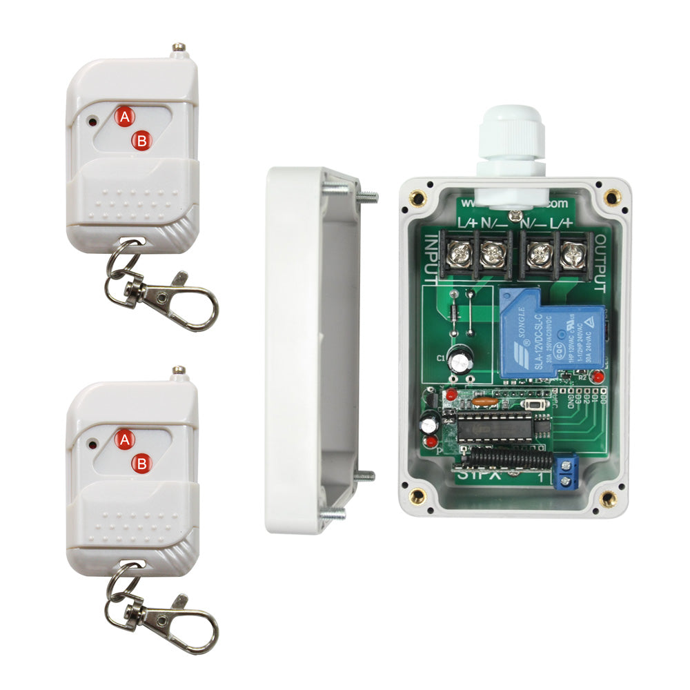 Remote Switches 1 Channel DC 30A High Power Output DC Equipment Wireless Remote Switch ...