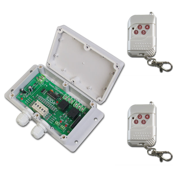 Rf Remote Control Set 2 Channel 9V 12V 24V RF Remote Control Kit Adjustable Time Delay ...