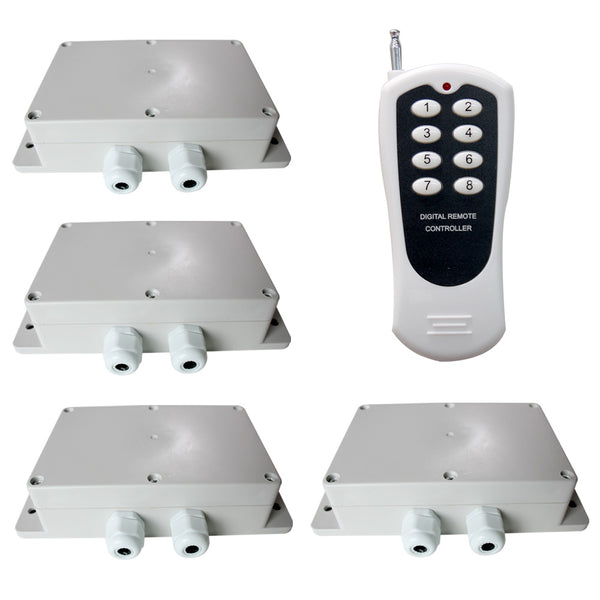 8 Channels AC 110V 220V Output Wireless Remote Control Switches ...