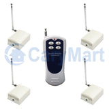1 Remote Control 4 Receivers Wireless RC System Self-locking Mode Control