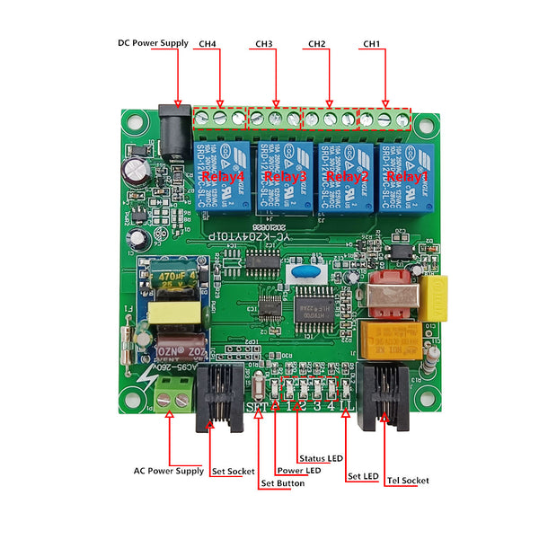 4 Way Remote Module 4 Way Telephone Wireless Remote Control Module (Model 0040008 ...